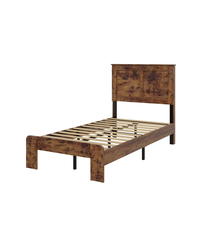 Streamdale Furniture Streamdale Twin Wood Platform Bed Frame - Storage, Easy Assembly
