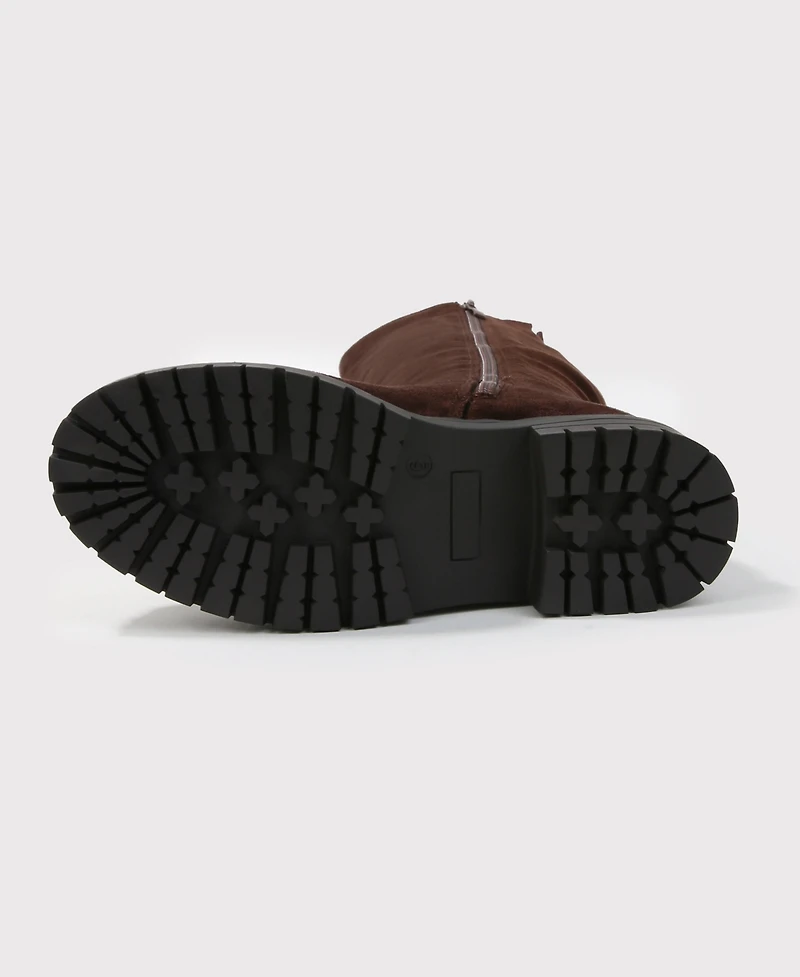 Berness Women's Beverly Microfiber Suede Lug Sole Boots