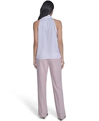 Calvin Klein Women's Sleeveless Tie Neck Blouse
