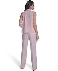 Calvin Klein Women's Novelty Mock Neck Sleeveless Top