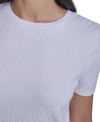 Calvin Klein Women's Short-Sleeve Textured Sweater