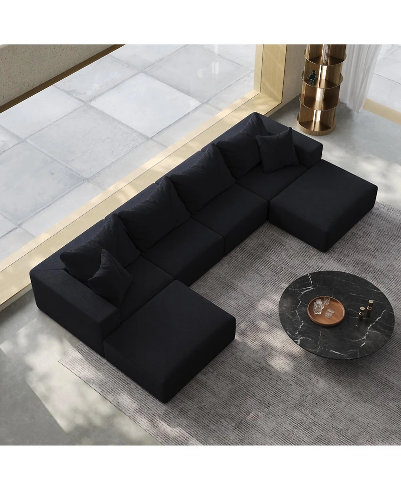 Streamdale Furniture Oversized Modular Cloud Sectional Sofa with Pillows