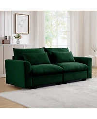 Streamdale Furniture Modern Green Corduroy 2-Seater Sofa