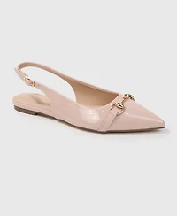 Berness Women's Rio Patent Slingback Flats with Gold-Tone Bit