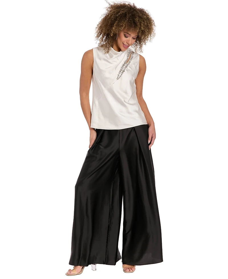 Muse Women's Draped Mock Neck Top