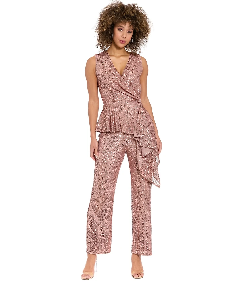 Muse Women's Sleeveless Side V-Neck Top