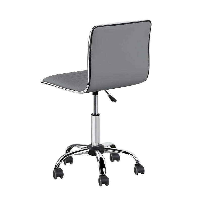 Yaheetech Pu Leather Low Back Swivel Armless Office Chair