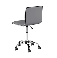 Yaheetech Pu Leather Low Back Swivel Armless Office Chair