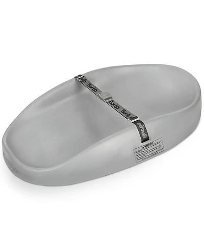 Bumbo Diaper Changing Pad, Ergonomic Baby Changing Mat with Safety Belt, Gray