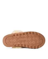 Dearfoams Women's Helena Genuine Suede Scuff House Shoe Slipper