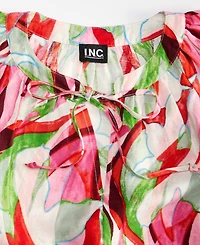 I.n.c. International Concepts Women's Long Sleeve Linen-Blend Blouse, Macy's Exclusive
