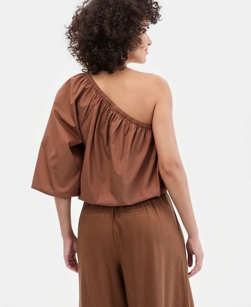 I.n.c. International Concepts Women's One-Shoulder Bubble-Hem Top, Macy's Exclusive