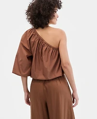 I.n.c. International Concepts Women's One-Shoulder Bubble-Hem Top, Macy's Exclusive