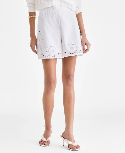 I.n.c. International Concepts Women's Lace Trim Shorts, Macy's Exclusive