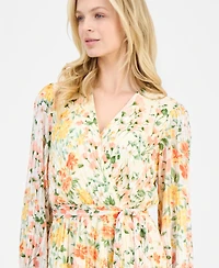 Robbie Bee Women's Pleated Tiered Dress