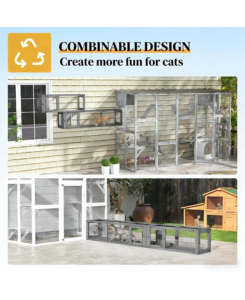 Zeus & Ruta Wooden Cat Tunnel Cat Play Tunnel