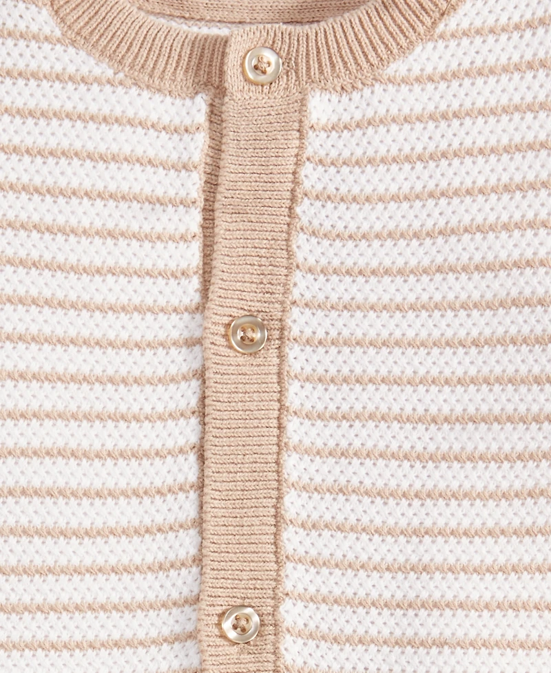 First Impressions Baby Boys' Striped Knit Cotton Romper, Macy's Exclusive