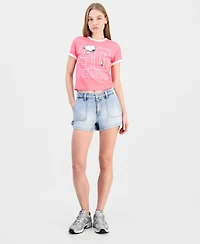 Celebrity Pink Women's Elastic Back Carpenter Shorts