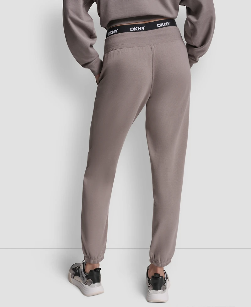 Dkny Sport Women's Classic Logo Elastic High-Rise Sweatpants