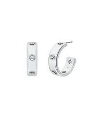 Michael Kors Logo Hoop Earrings