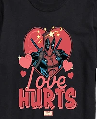 Airwaves Men's Deadpool Love Hurts Printed Short-Sleeve Graphic T-Shirt