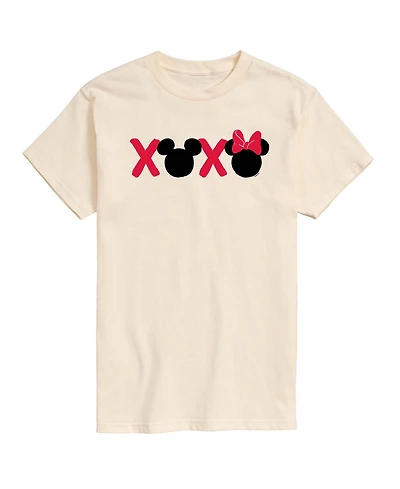 Airwaves Men's Disney Mickey Minnie Heads Xoxo Printed Short-Sleeve Graphic T-Shirt