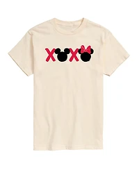 Airwaves Men's Disney Mickey Minnie Heads Xoxo Printed Short-Sleeve Graphic T-Shirt