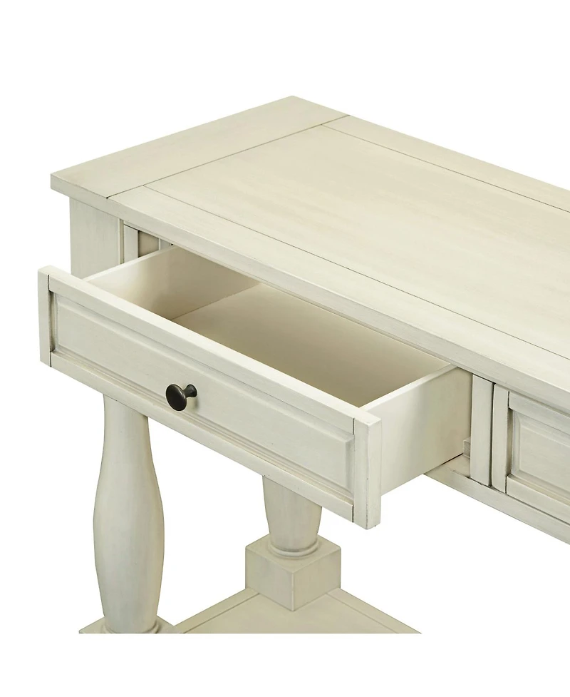 Streamdale Furniture Console Table with Drawers and Shelf