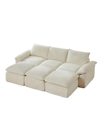 Streamdale Furniture Modern corduroy cloud sofa, freely combined, comfortable sitting experience