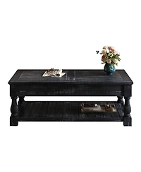 Streamdale Furniture Farmhouse Lift Top Coffee Table with Storage - Weathered Finish