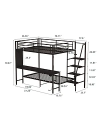 Streamdale Furniture full size bunk bed with twin size