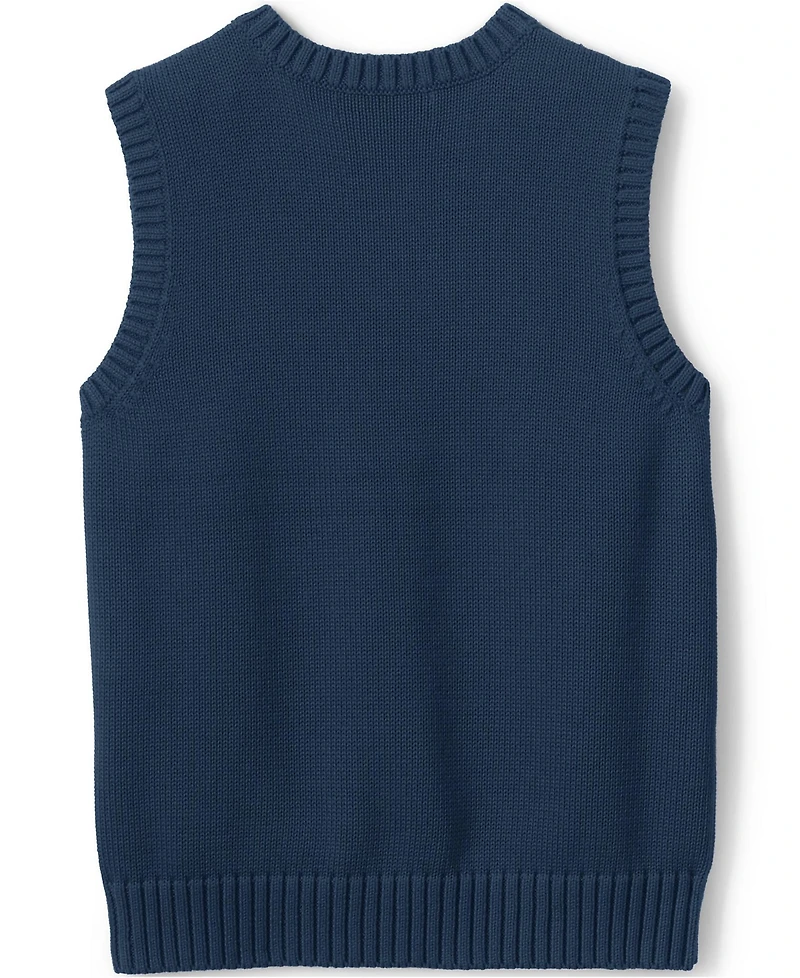 Lands' End Men's Cotton Modal Sweater Vest