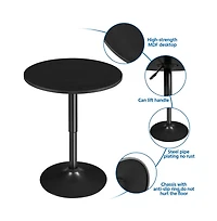 Yaheetech Adjustable Pub Round Table with 360° Swivel Tabletop