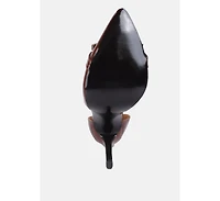 Mocktail Buckle Embellished Stiletto Heels