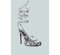 Women's Bondage High Heel Lace Up Sandals