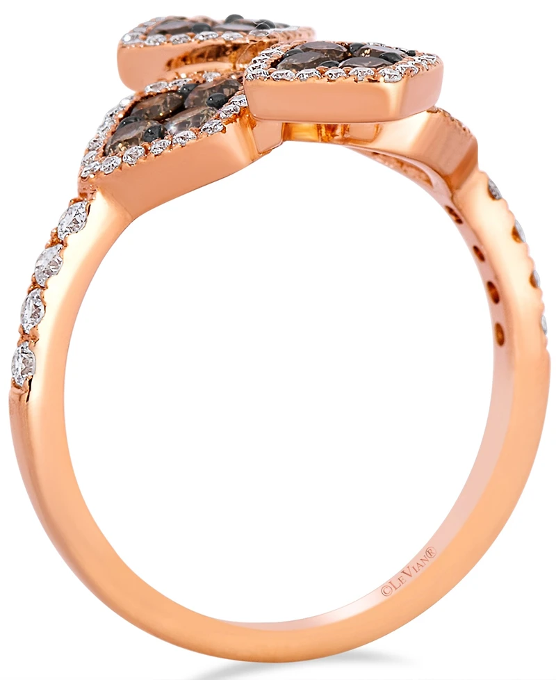 Le Vian Chocolate Diamond (0.76 ct. t.w.) & Vanilla Diamond (0.35 ct. t.w.) Ring in 14k Strawberry Gold