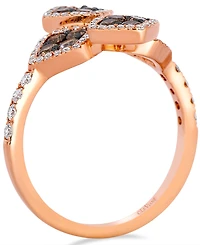 Le Vian Chocolate Diamond (0.76 ct. t.w.) & Vanilla Diamond (0.35 ct. t.w.) Ring in 14k Strawberry Gold