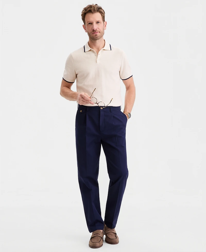Club Room Men's Pleated Herringbone Twill Pants, Macy's Exclusive