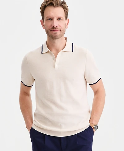 Club Room Men's Tipped Polo Shirt, Macy's Exclusive