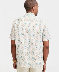 Club Room Men's Floral Linen Short-Sleeve Shirt, Macy's Exclusive - Oleo Print
