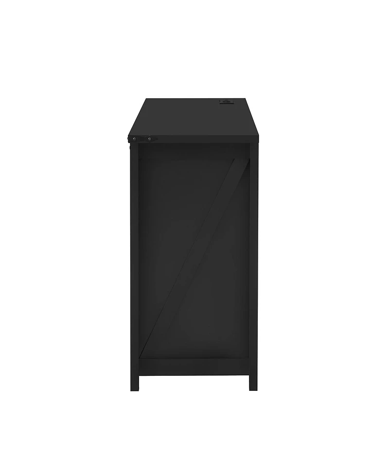 Streamdale Furniture 55.1-Inch Farmhouse Sideboard with Sliding Barn Doors & 4 Drawers