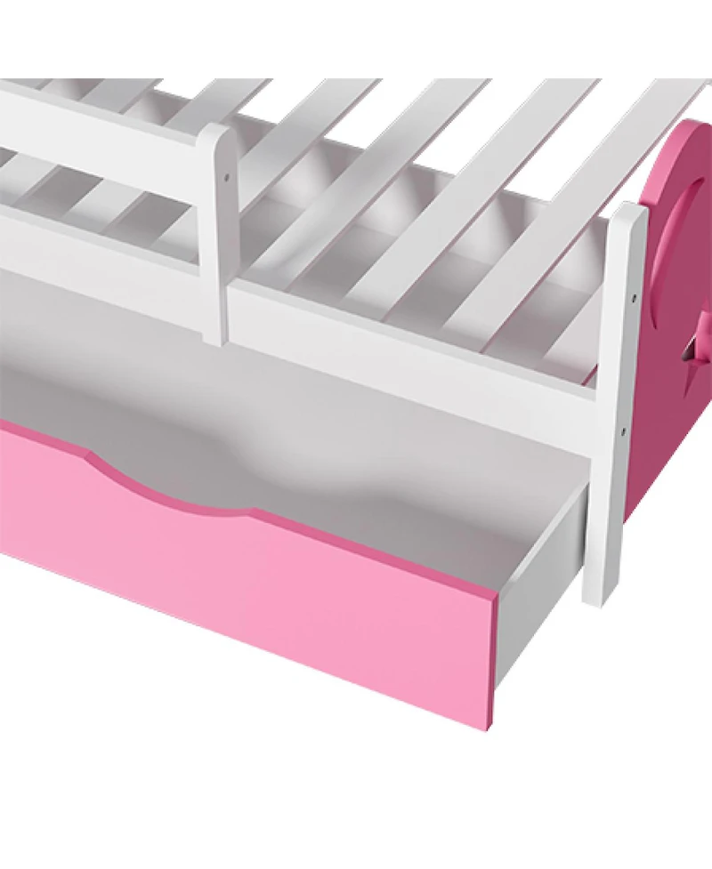 Streamdale Furniture Kids Wood Twin Bed with Drawer