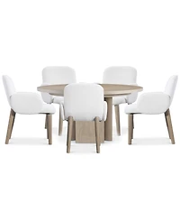 Bernhardt 6-Pc. Loggia Dining Set Round Table and Arm Chairs