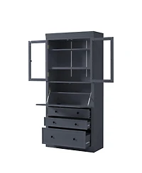 Streamdale Furniture Freestanding Kitchen Pantry Storage Cabinet with 3 Drawers