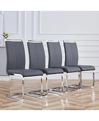 Streamdale Furniture Modern Dining Chairs, Pu Faux Leather High Back Upholstered Side Chair