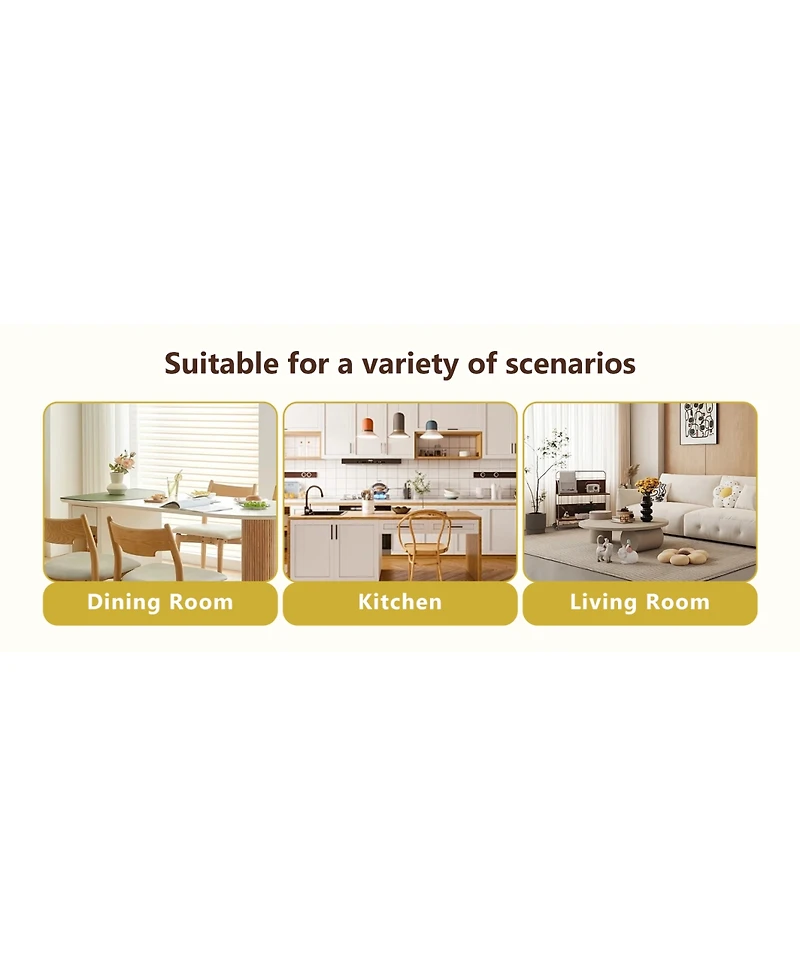 Streamdale Furniture Round Glass Dining Table (2-4 People, 39" Dia x 30" H) - Stylish & Practical