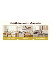 Streamdale Furniture Round Glass Dining Table (2-4 People, 39" Dia x 30" H) - Stylish & Practical