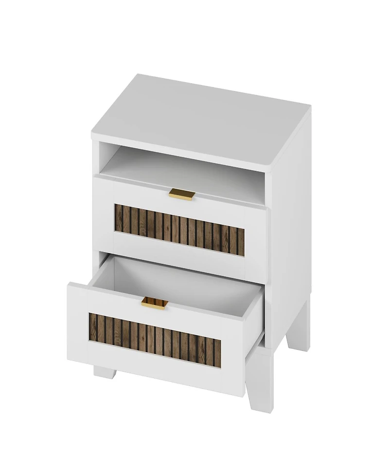 Streamdale Furniture Streamdale 4-Piece Queen Farmhouse Set with Storage Nightstand & Dresser