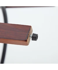 Streamdale Furniture Set of 3, 26-Inch Counter Height Bar Stools - Walnut Black, Cane Rattan, Green Linen Seat