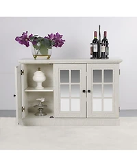 Streamdale Furniture Storage Cabinet with 3 Mirrored Doors & Adjustable Shelves